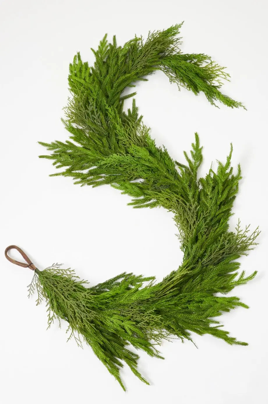 Yulemere Deluxe Real Touch Cypress and Pine Christmas Garland detail view 2