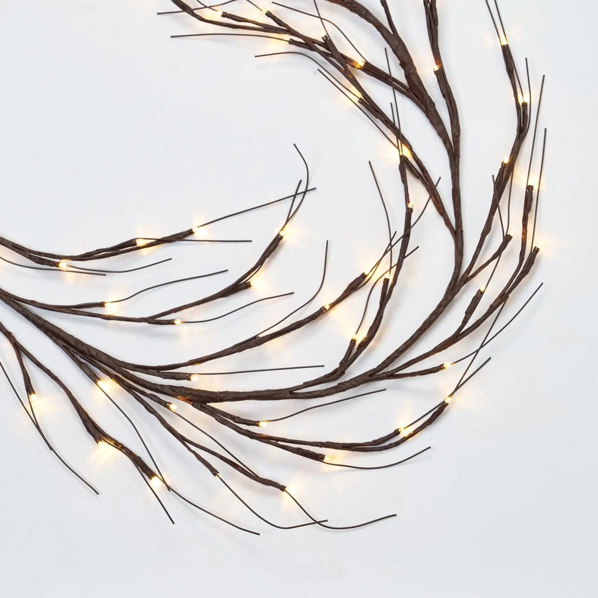 Yulemere 120 LED Lighted Wire Wrapped Twig Branch Garland overall view