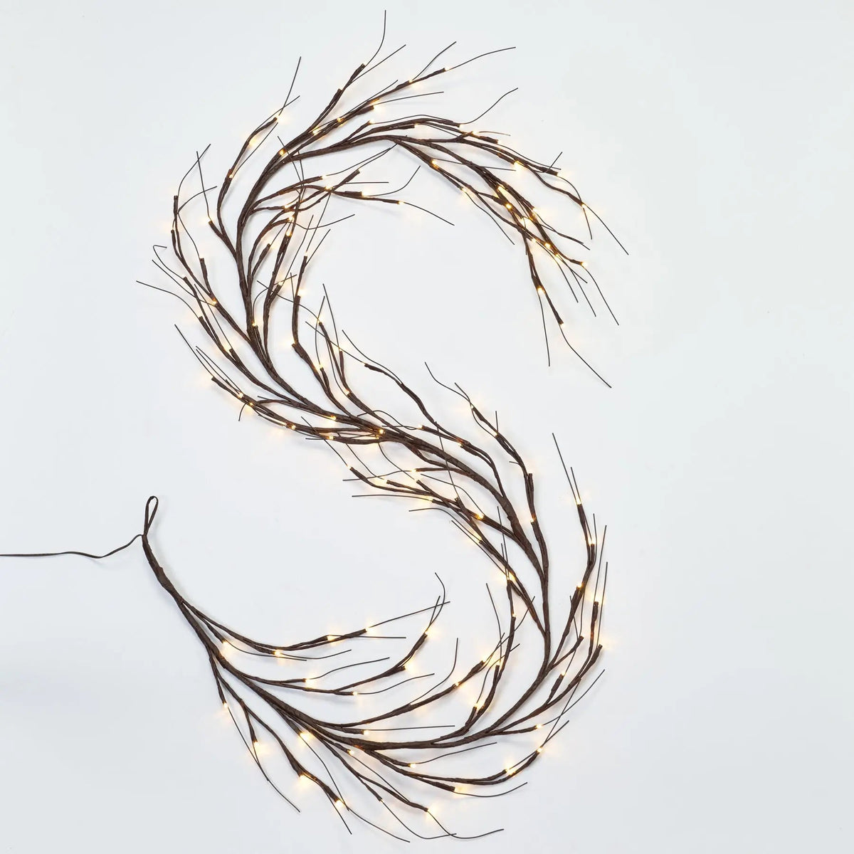 Yulemere 120 LED Lighted Wire Wrapped Twig Branch Garland detail view 3