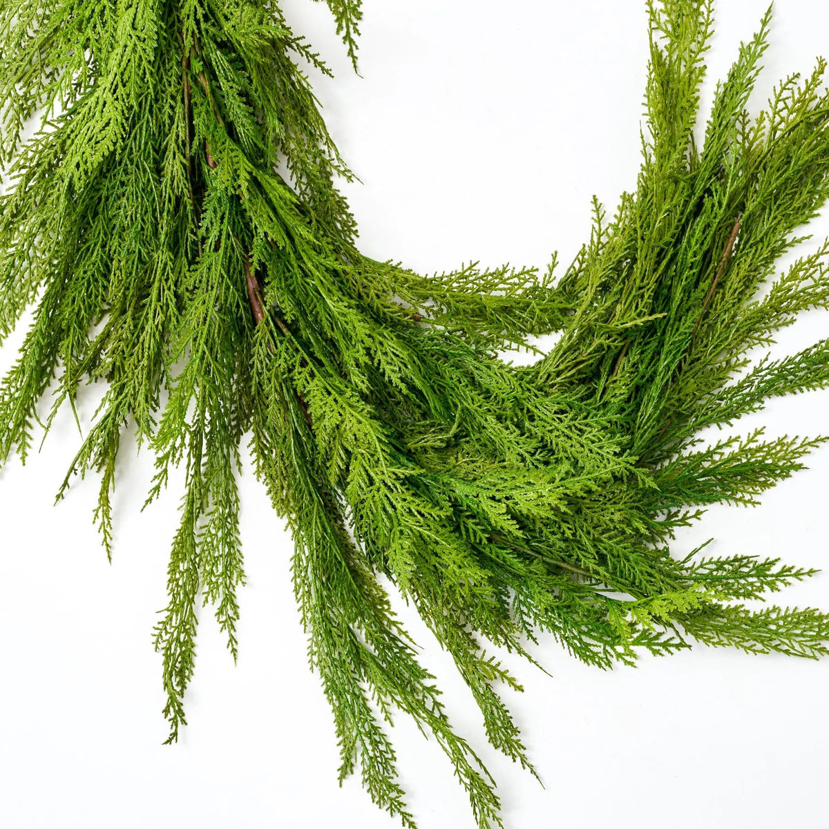 Yulemere Draping Real Touch Lebanon Cedar Christmas Garland detail view 3