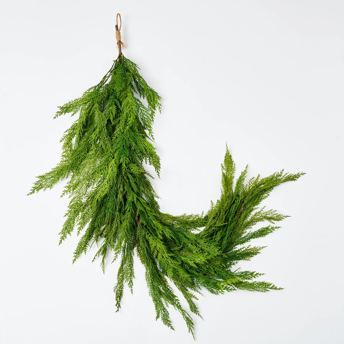Yulemere Draping Real Touch Lebanon Cedar Christmas Garland overall view