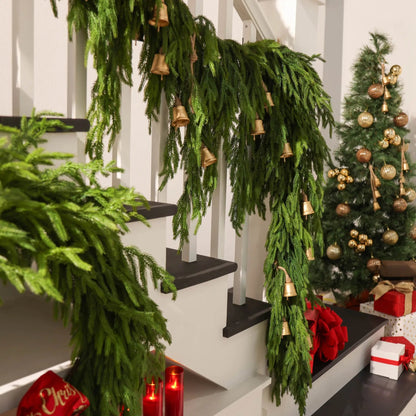 Yulemere Draping Real Touch Norfolk Pine Christmas Garland detail view 5