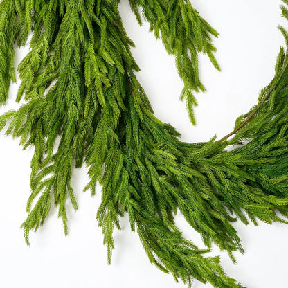 Yulemere Draping Real Touch Norfolk Pine Christmas Garland detail view 3