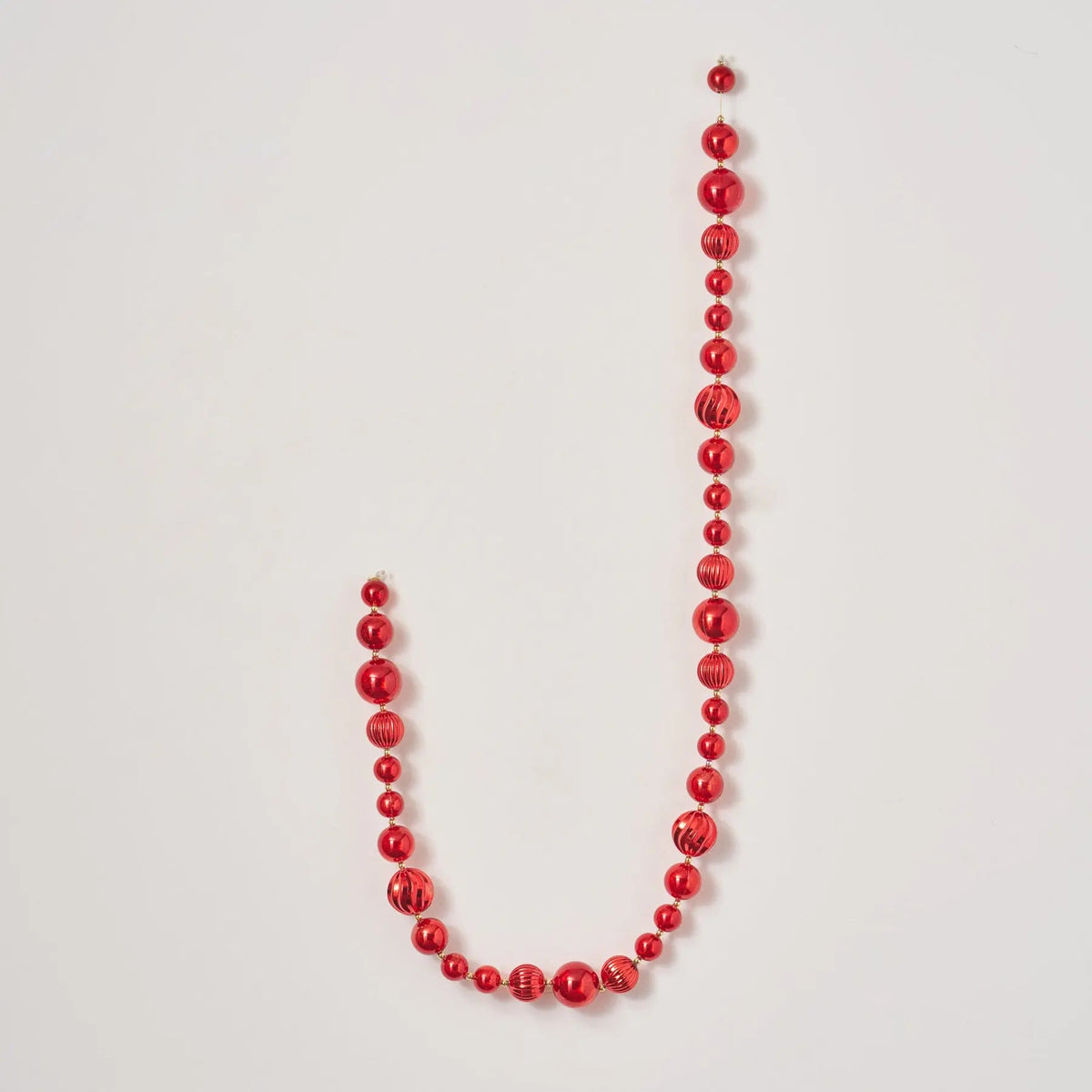 Yulemere Red Mercury Ball Christmas Ornament Garland detail view 3