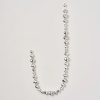 Yulemere Silver Mercury Ball Christmas Ornament Garland detail view 2