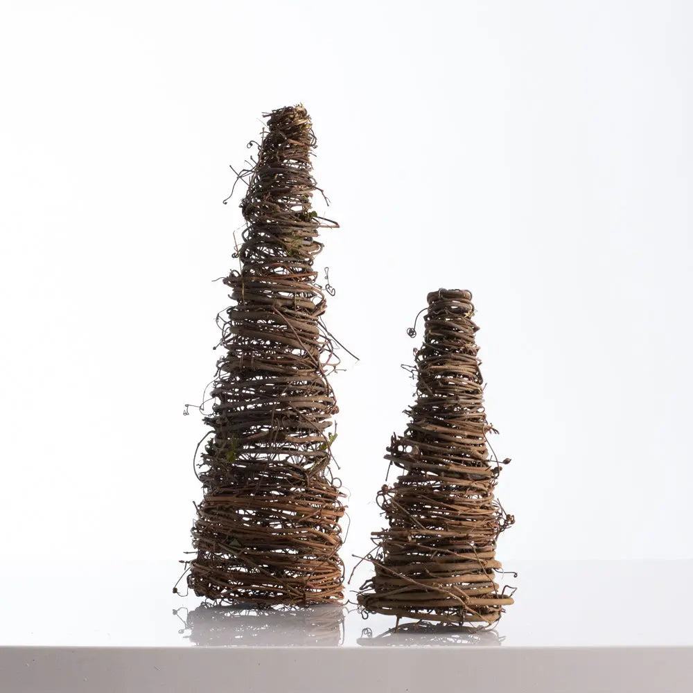 Yulemere Natural Grapevine Twig Christmas Tree Topiary detail view 2