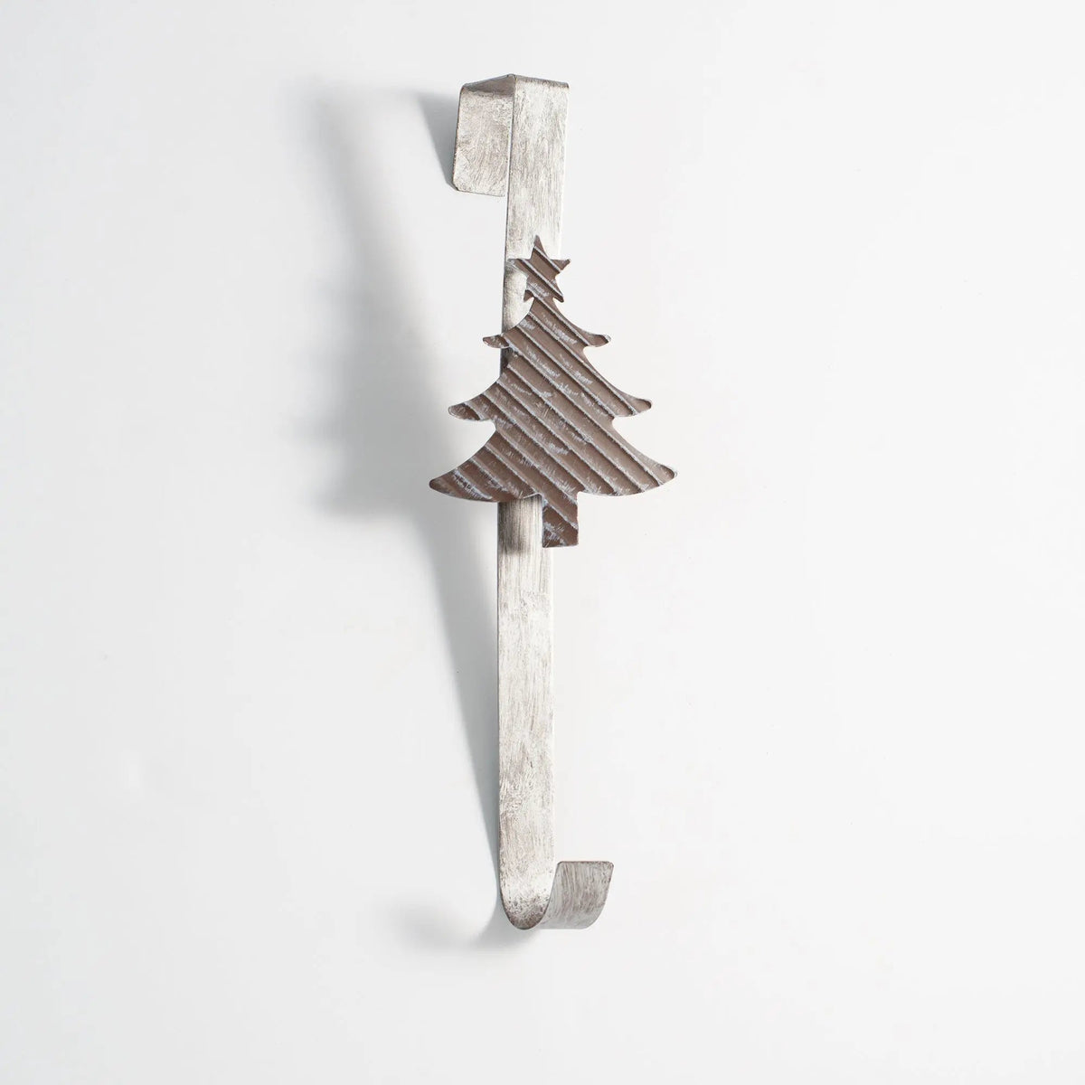 Yulemere Farmhouse White Galvanized Metal Christmas Tree Wreath overall view