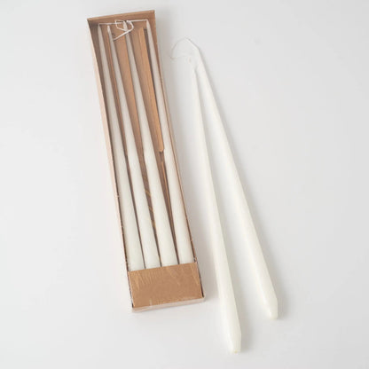 Yulemere Hand Dipped Skinny Taper Luxury Wax Candle White detail view 2