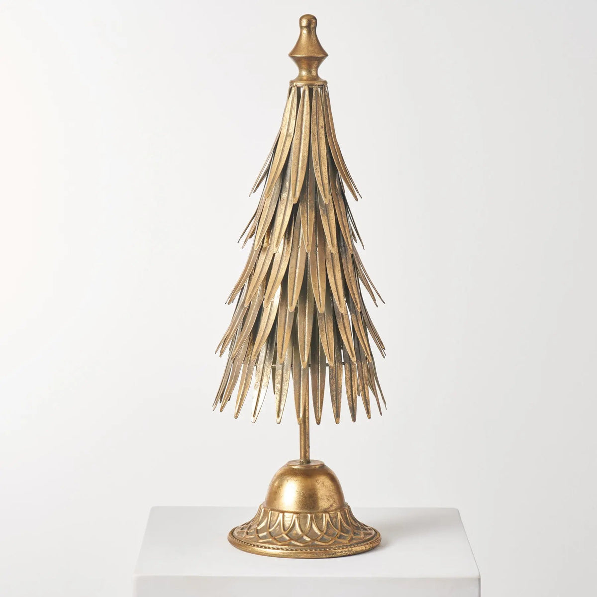 Yulemere Antique Gold Metal Handcrafted Christmas Tree Decor detail view 3