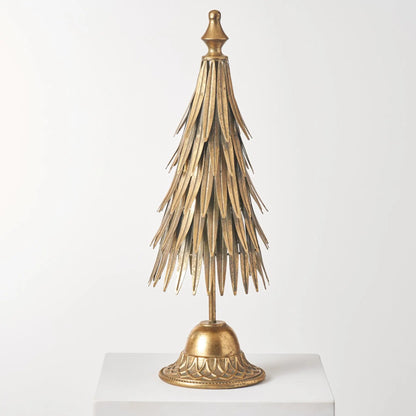 Yulemere Antique Gold Metal Handcrafted Christmas Tree Decor detail view 3