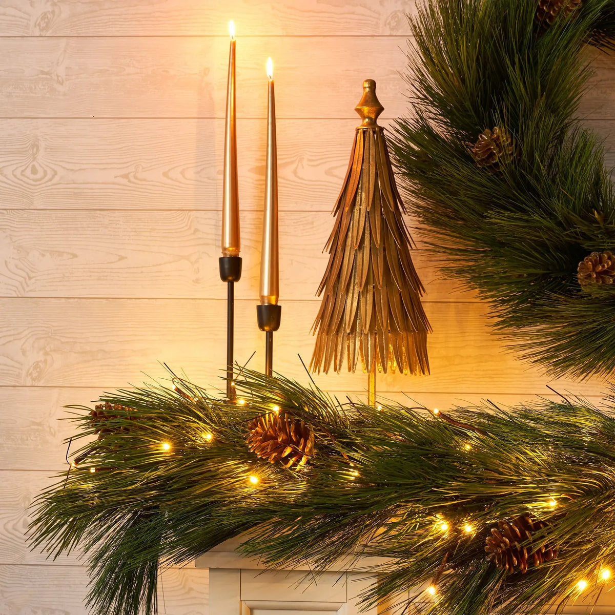 Yulemere Antique Gold Metal Handcrafted Christmas Tree Decor detail view 4