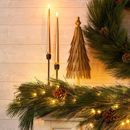 Yulemere Antique Gold Metal Handcrafted Christmas Tree Decor detail view 4