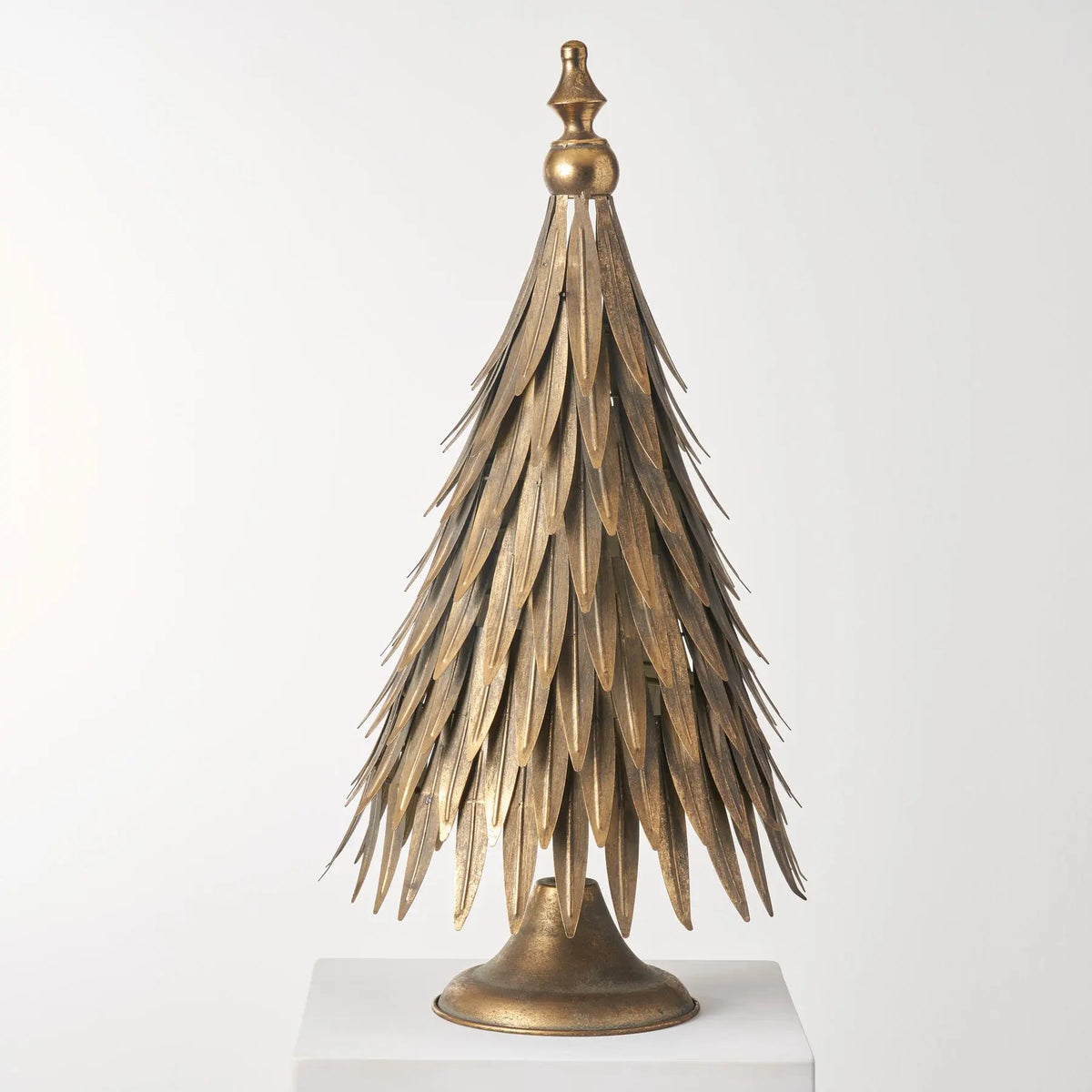 Yulemere Antique Gold Metal Handcrafted Christmas Tree Decor detail view 2