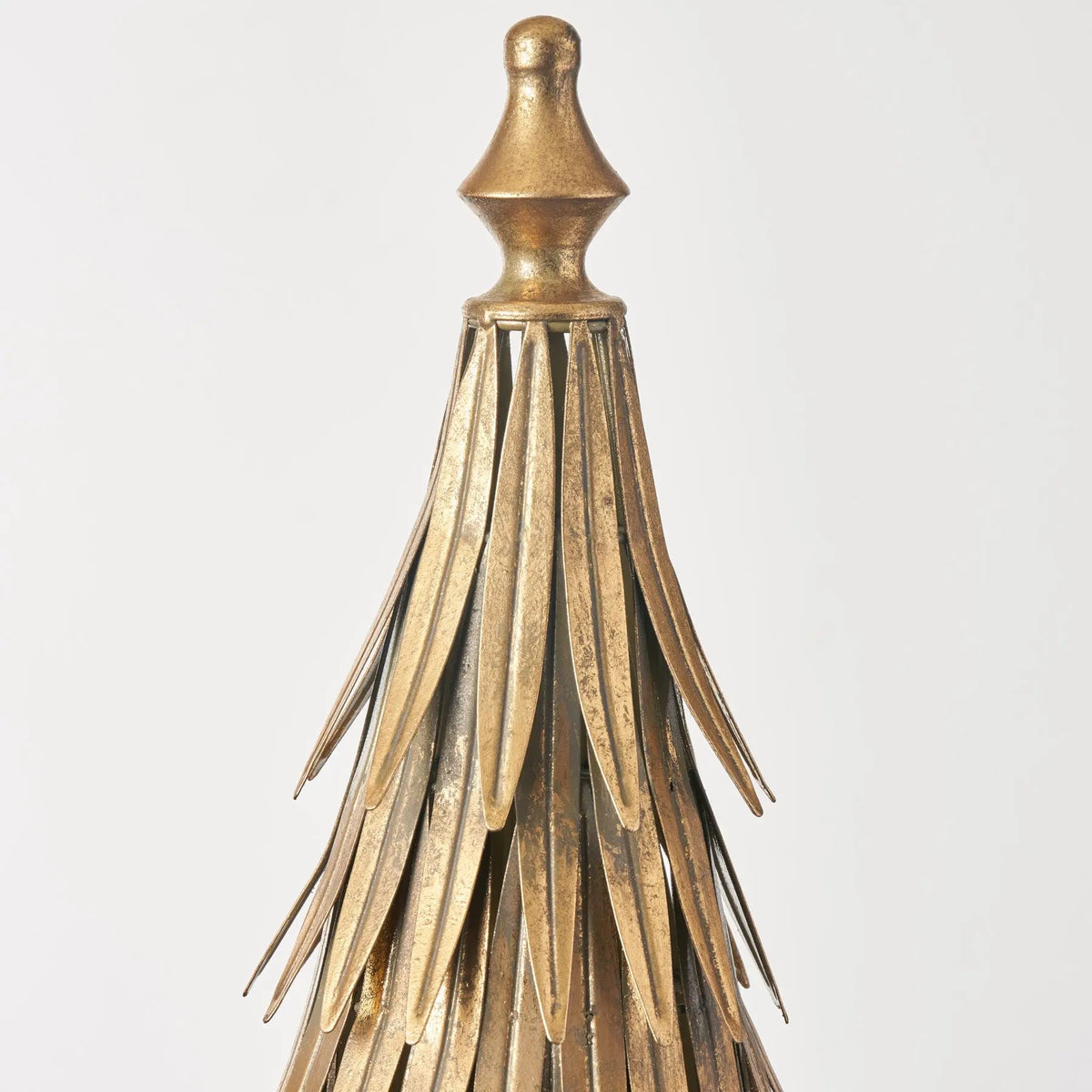 Yulemere Antique Gold Metal Handcrafted Christmas Tree Decor overall view