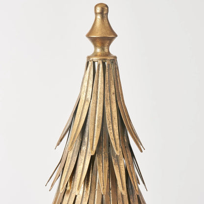 Yulemere Antique Gold Metal Handcrafted Christmas Tree Decor overall view