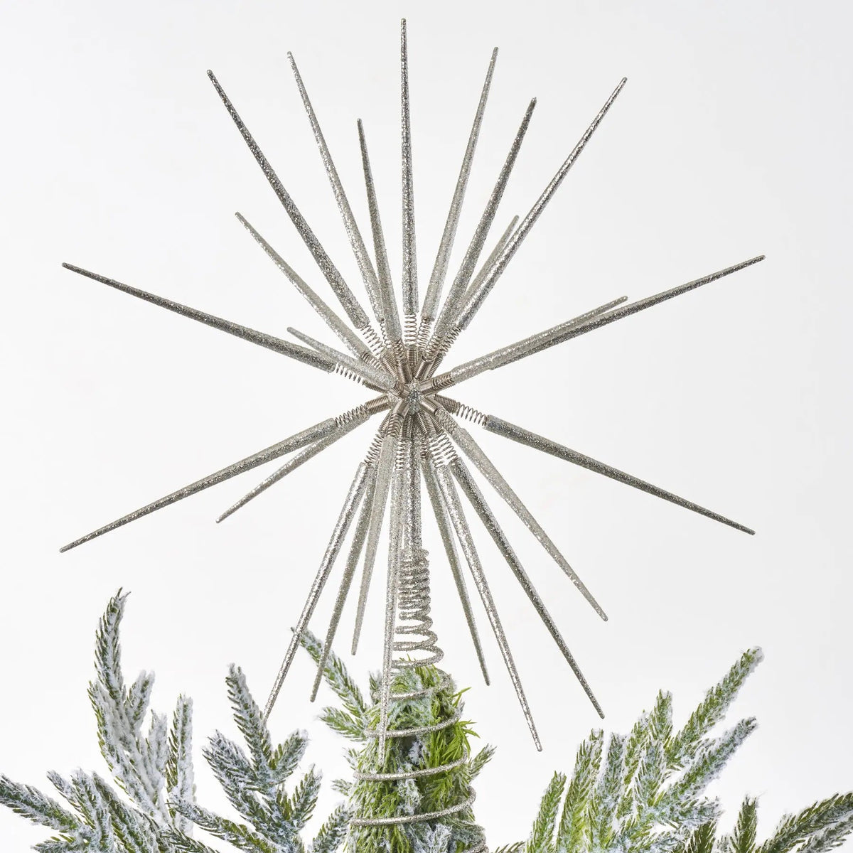 Yulemere Gold or Silver Twinkling Glitter Sunburst Sputnik Decor detail view 2