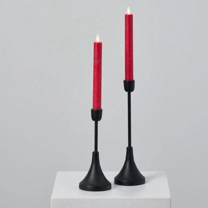 Yulemere Moving Flameless LED Red 9 Inch Taper Candles overall view