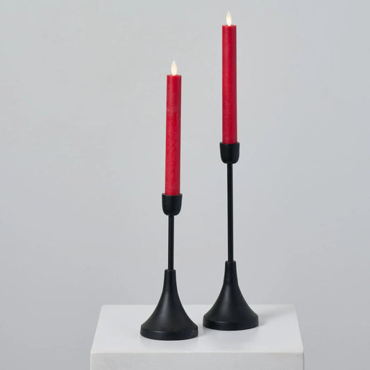Yulemere Moving Flameless LED Red 9 Inch Taper Candles overall view