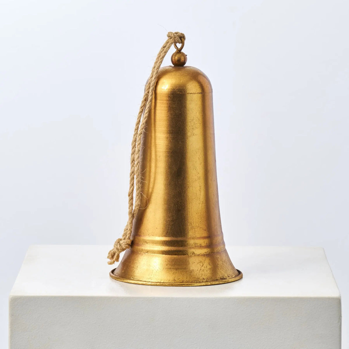 Yulemere Large Gold Carillon Metal Bell 10 Inch Hanging Christmas Decor overall view