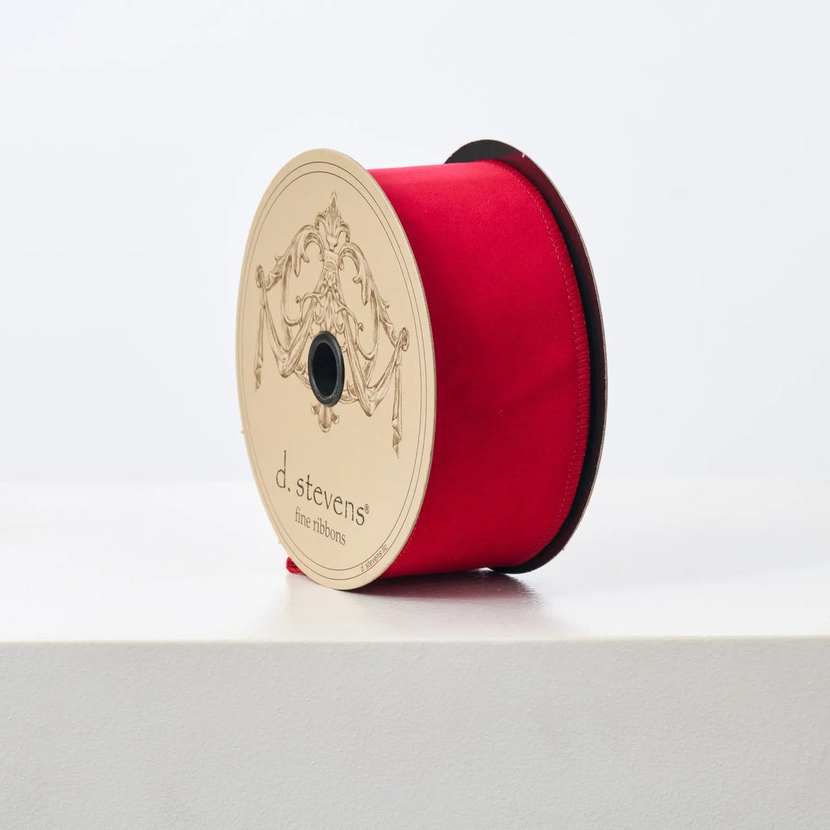 Yulemere Christmas Red Taffeta 10 Yard Wire Lined Holiday Bow detail view 2