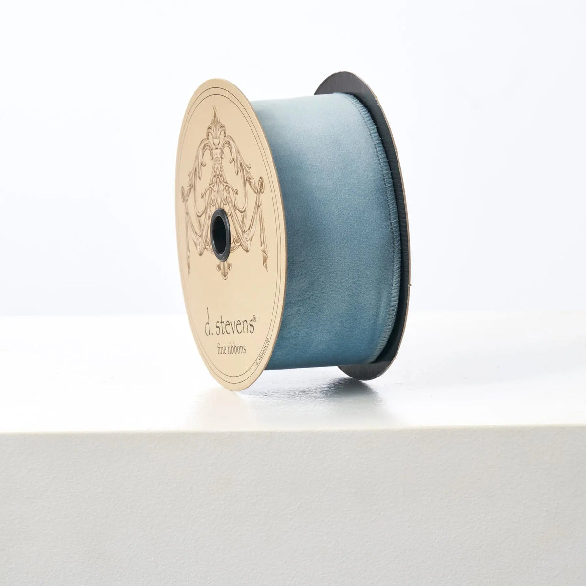 Yulemere Soft Blue Taffeta 10 Yard Wire Lined Ribbon detail view 2
