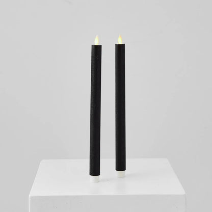 Yulemere Moving Flameless LED Black 14 Inch Taper Candles overall view