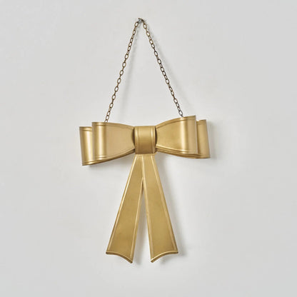 Yulemere Gold Metal Christmas Bow Hanging Decor detail view 2