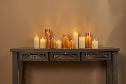 Yulemere Rechargeable Tall Moving Flameless LED Amber Candle detail view 3