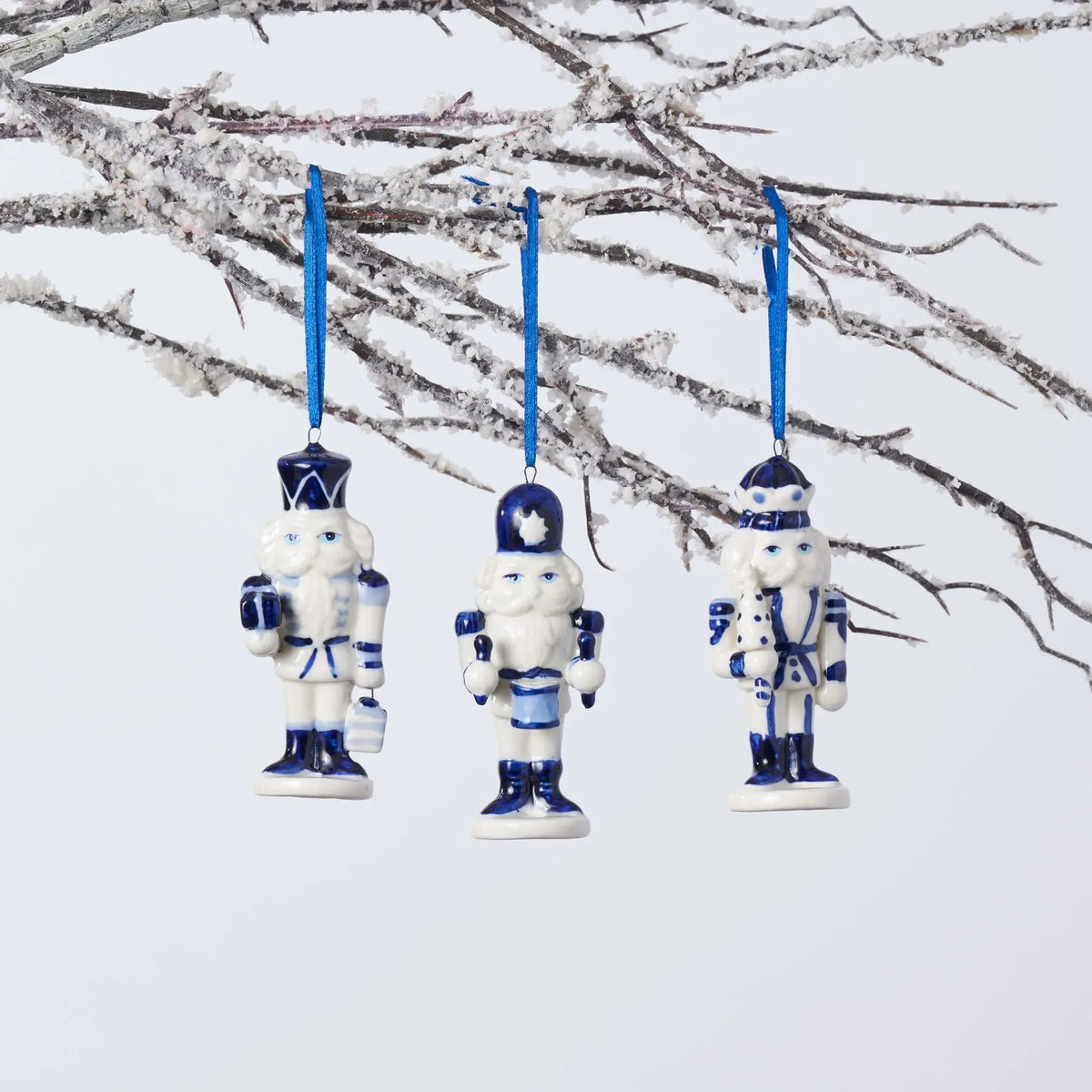 Yulemere Indigo Blue and White Delft Porcelain Christmas Ornament overall view