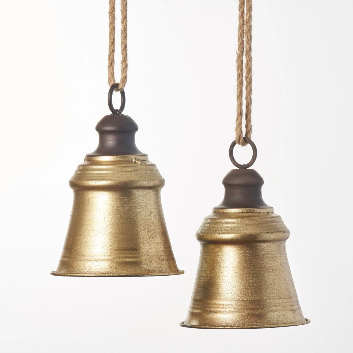 Yulemere Antique Gold Metal Large Bell Ornament Christmas Ornament overall view