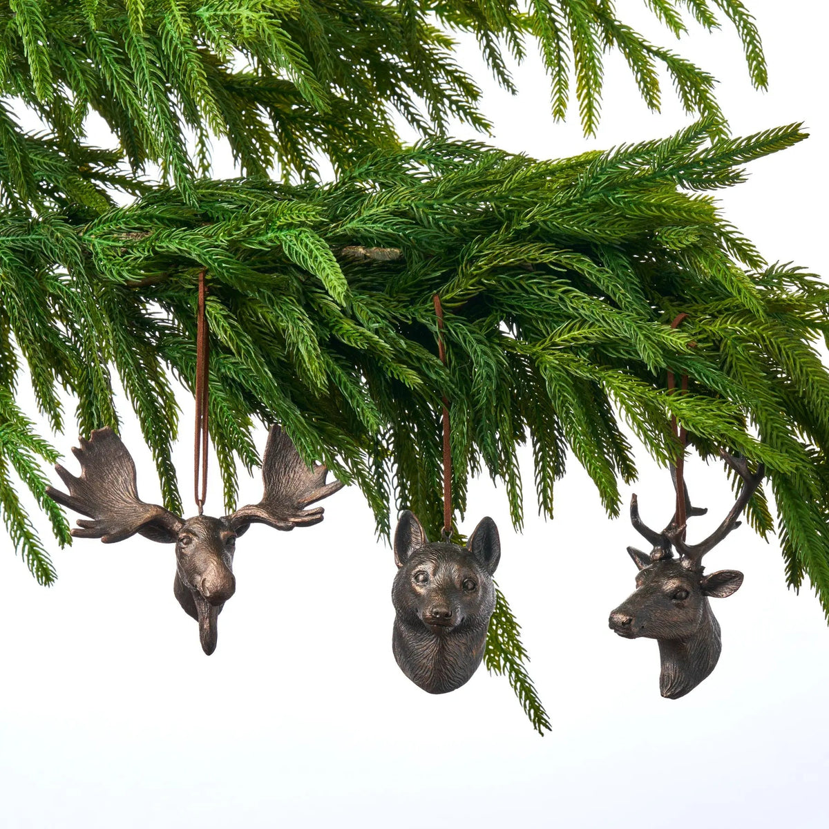 Yulemere Assorted Antique Copper Highland Animal Christmas Ornament overall view