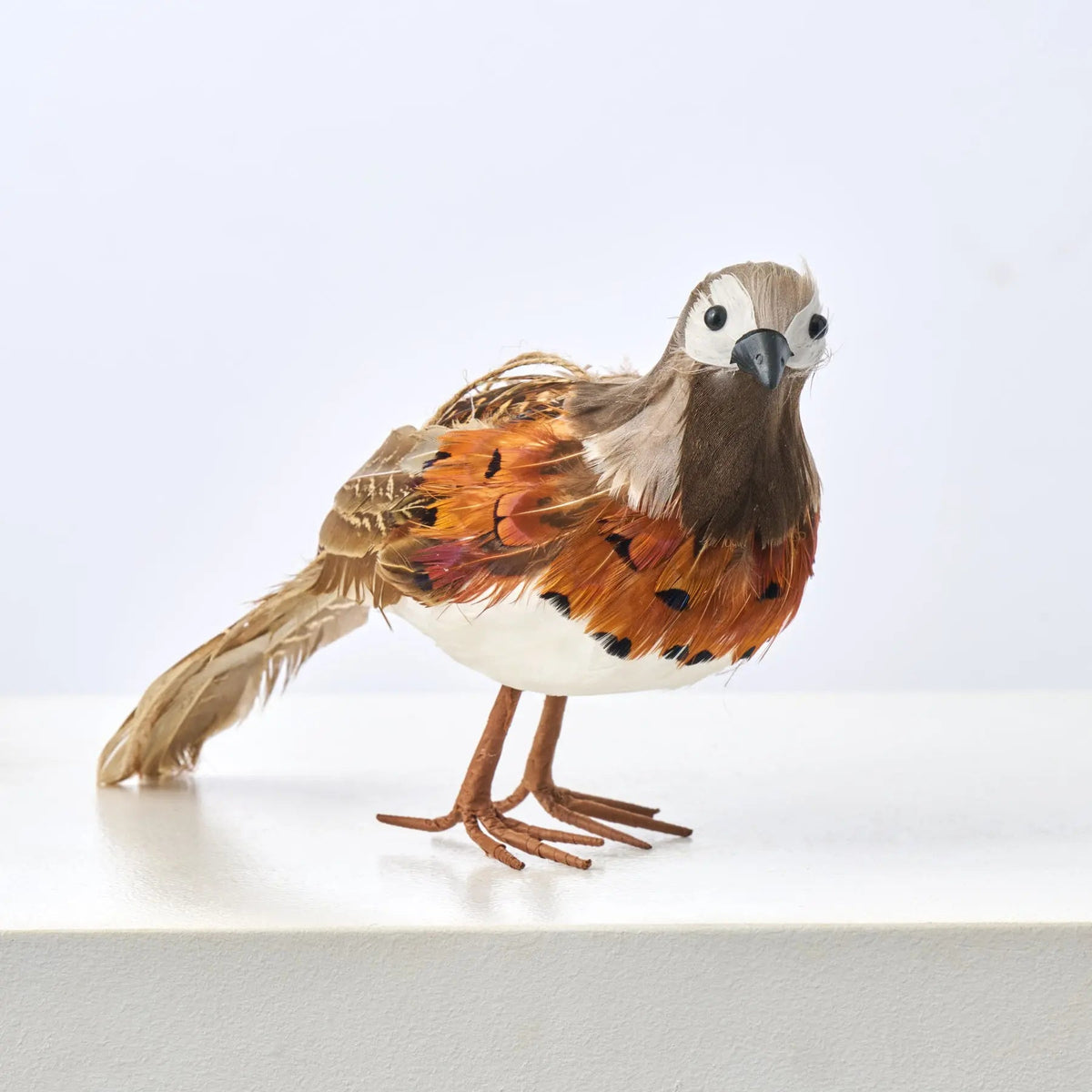 Yulemere Mixed Feathered Highlands Quail Hanging Christmas Ornament detail view 2