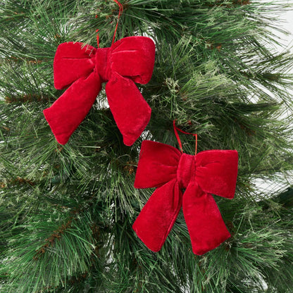 Yulemere Mini Red Velvet Puffed Pillow Christmas Ornament detail view 2