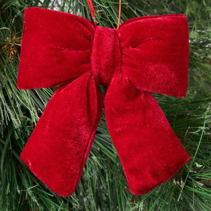 Yulemere Mini Red Velvet Puffed Pillow Christmas Ornament detail view 3