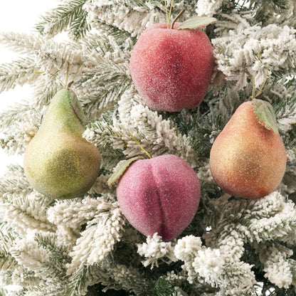 Yulemere Sugar Frost Faux Fruit Assortment Christmas Ornament overall view