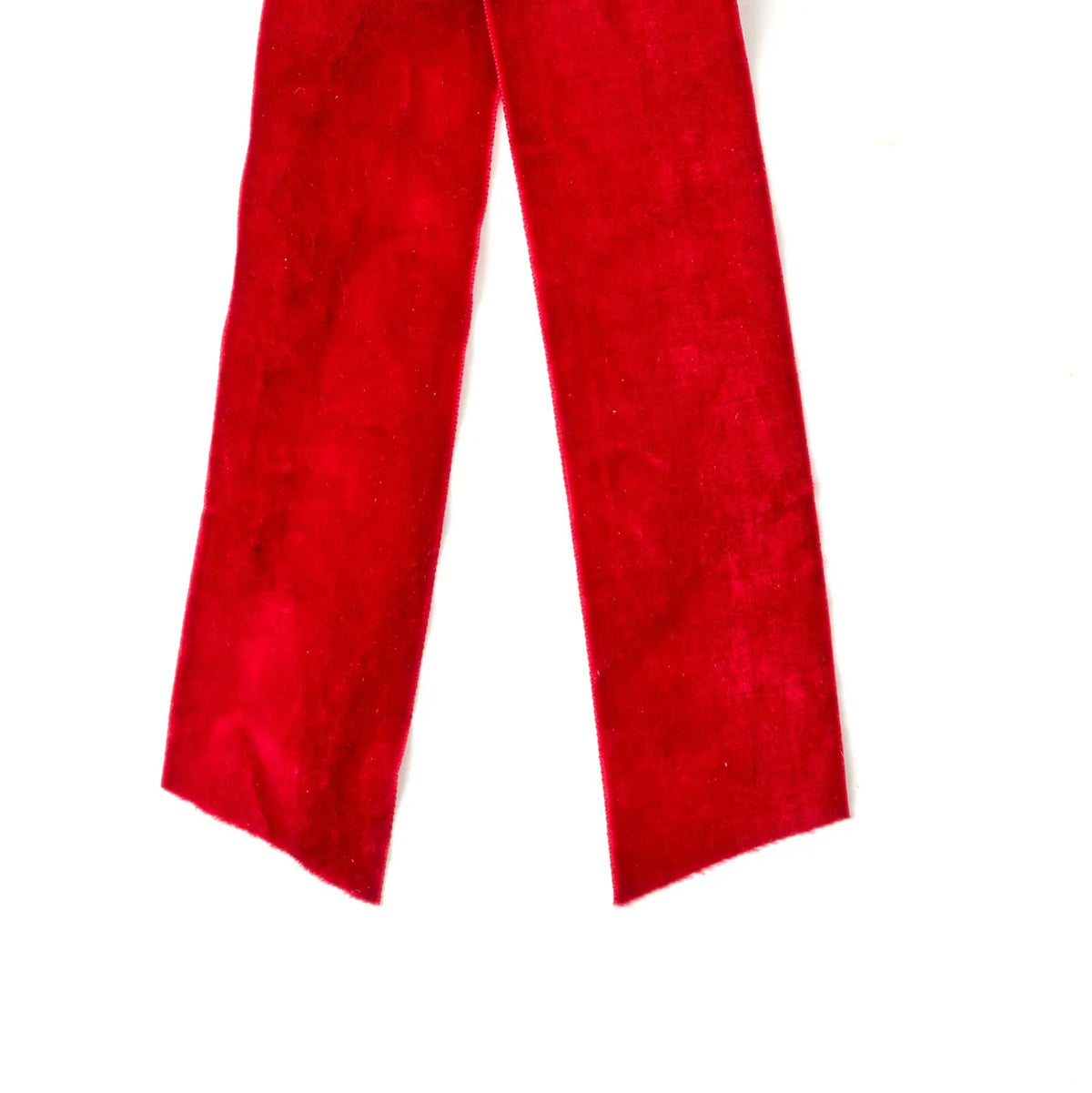 Yulemere Christmas Red Velvet Lux Drape Loop Bow detail view 2