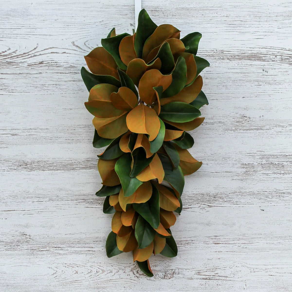 Yulemere Real Touch Magnolia Leaf All Seasons Teardrop Swag overall view
