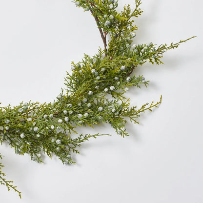 Yulemere Real Touch Seeding Juniper Berry Classic Christmas Garland overall view