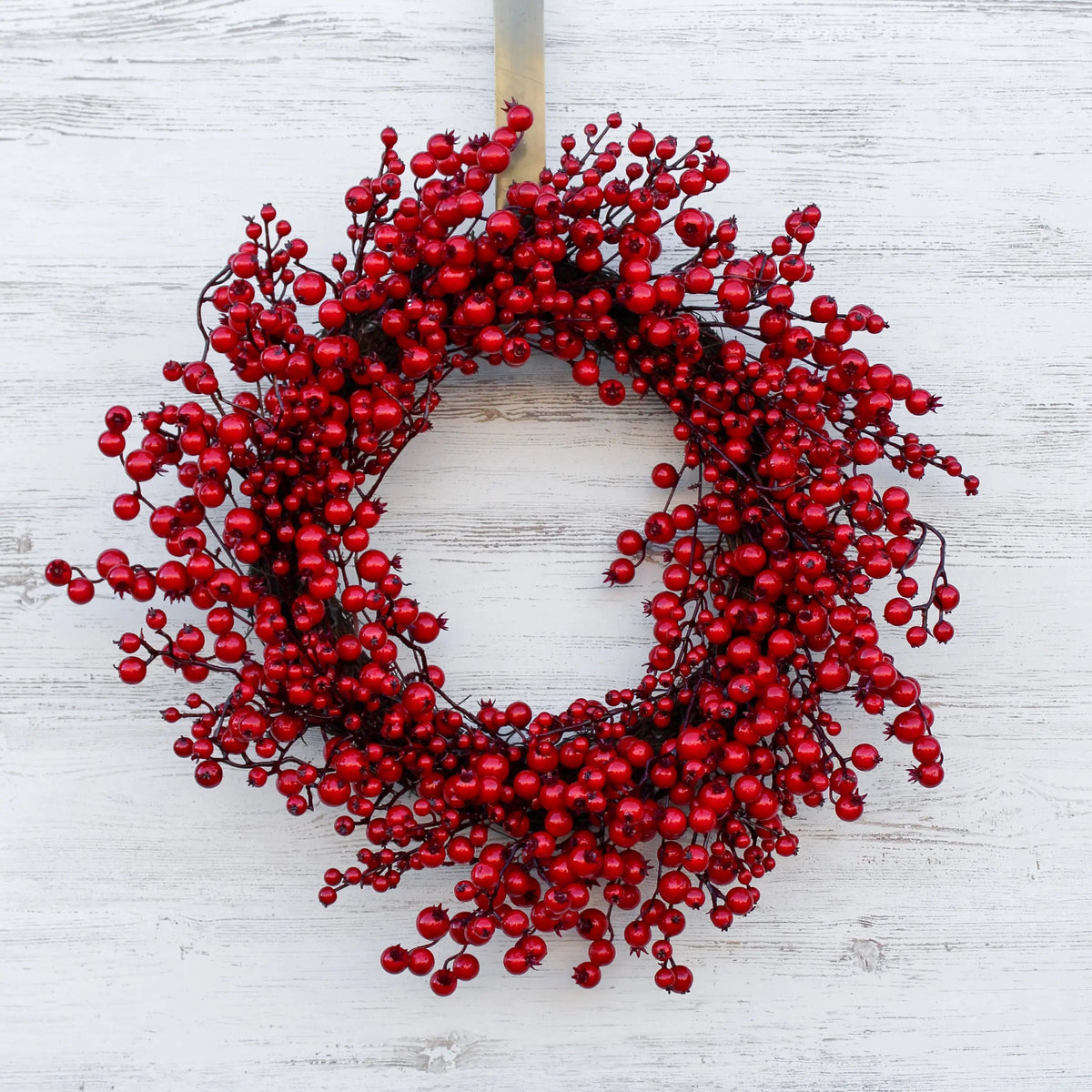 Yulemere Waterproof Red Berry Christmas Wreath 24 Inch detail view 2
