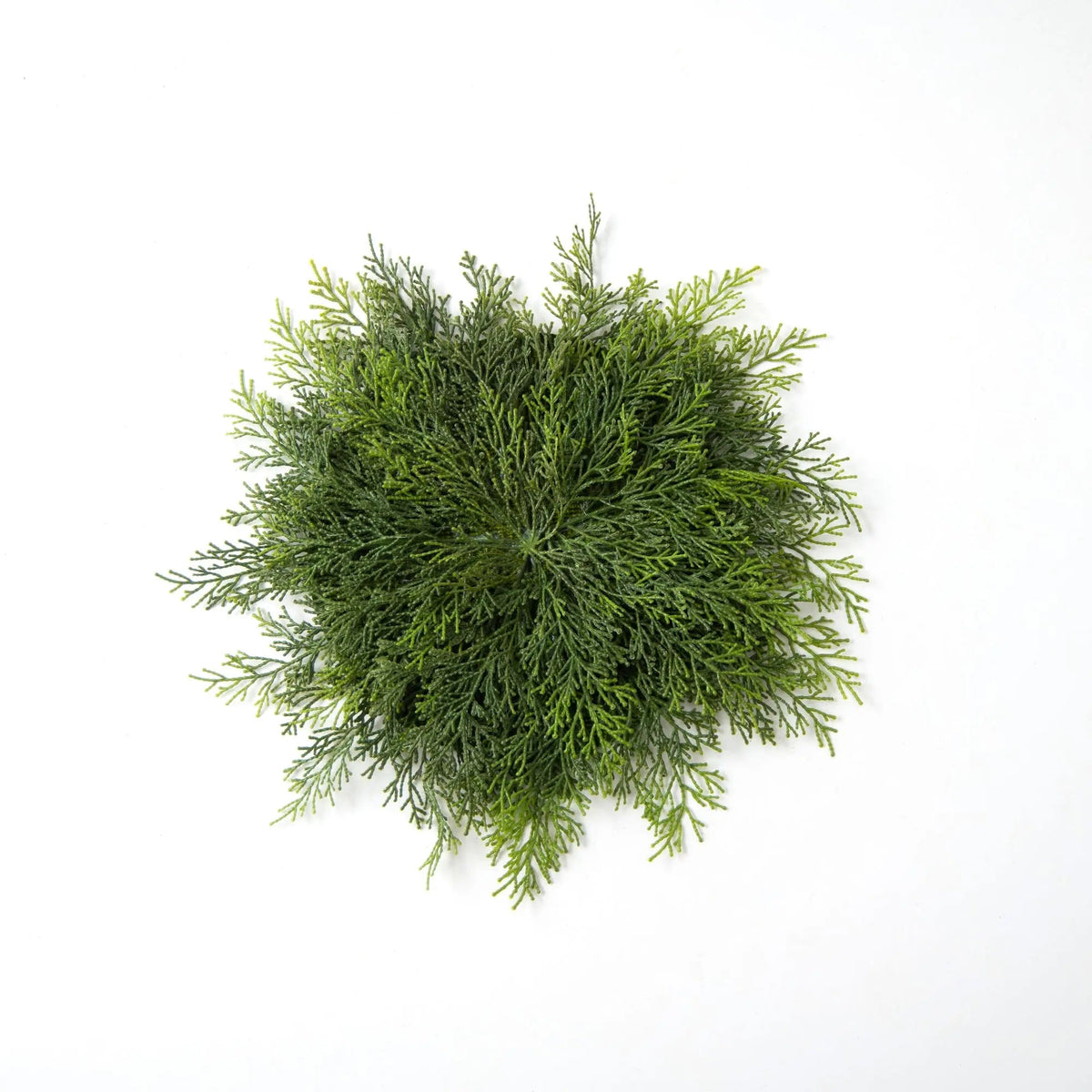 Yulemere Winter Greenery 18 Inch Round Faux Cedar Leaf Charger detail view 2
