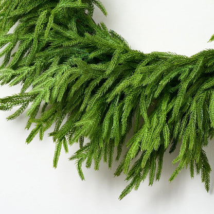 Yulemere Real Touch Norfolk Pine Front Door Christmas Wreath 30 Inch detail view 3