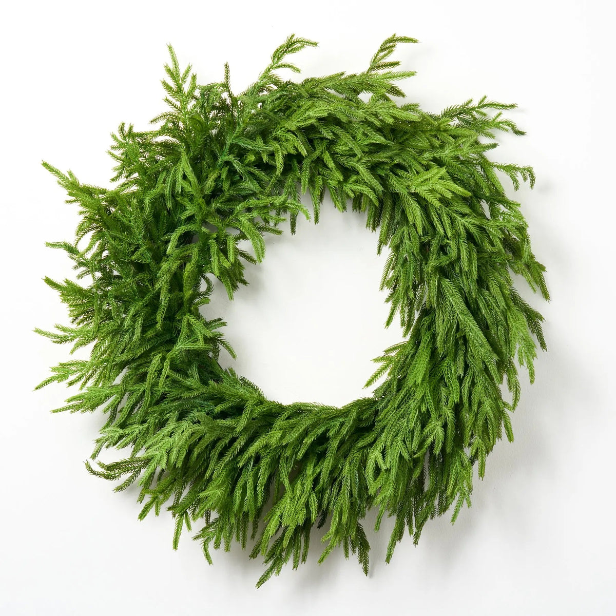 Yulemere Real Touch Norfolk Pine Front Door Christmas Wreath 30 Inch overall view